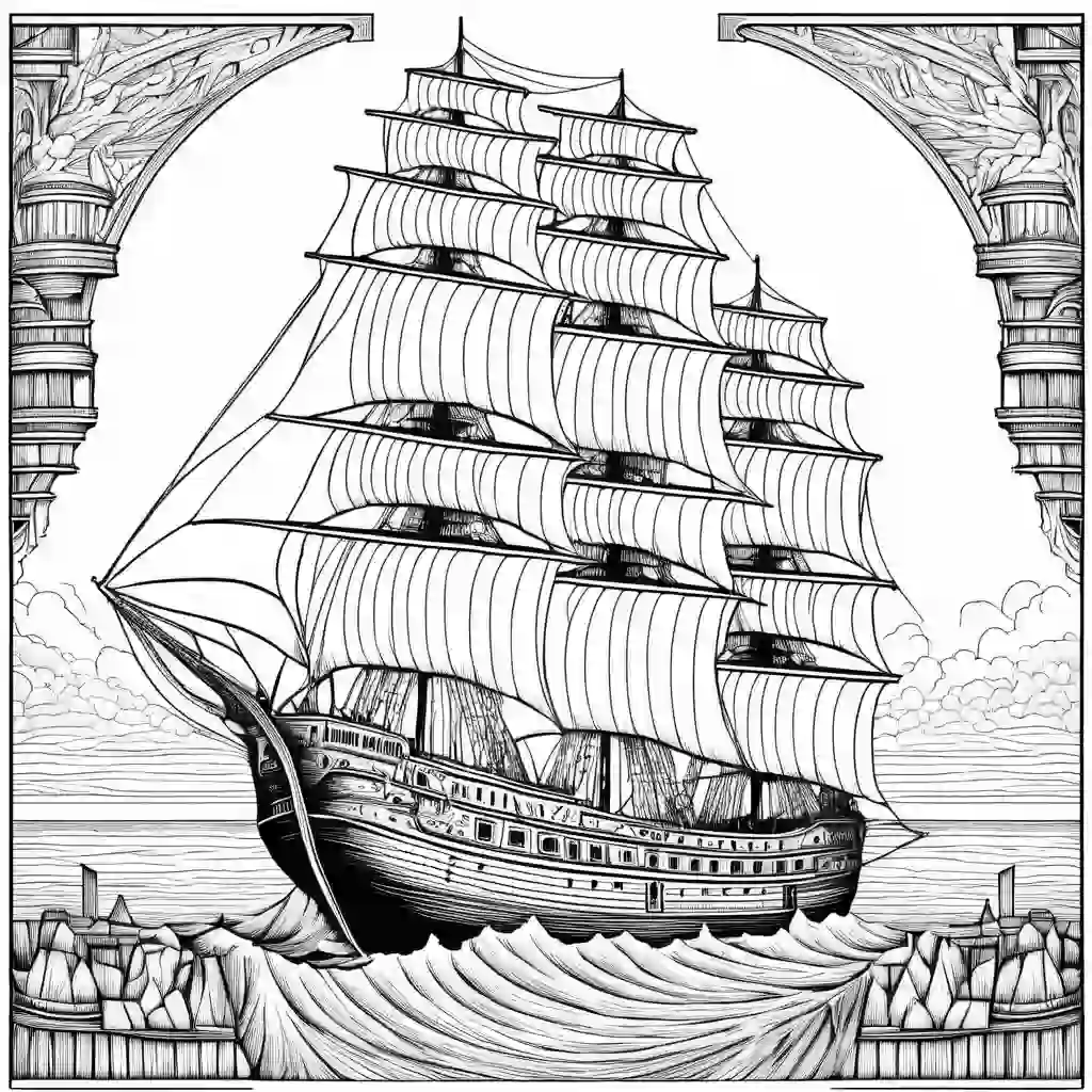 Ship of Theseus coloring pages
